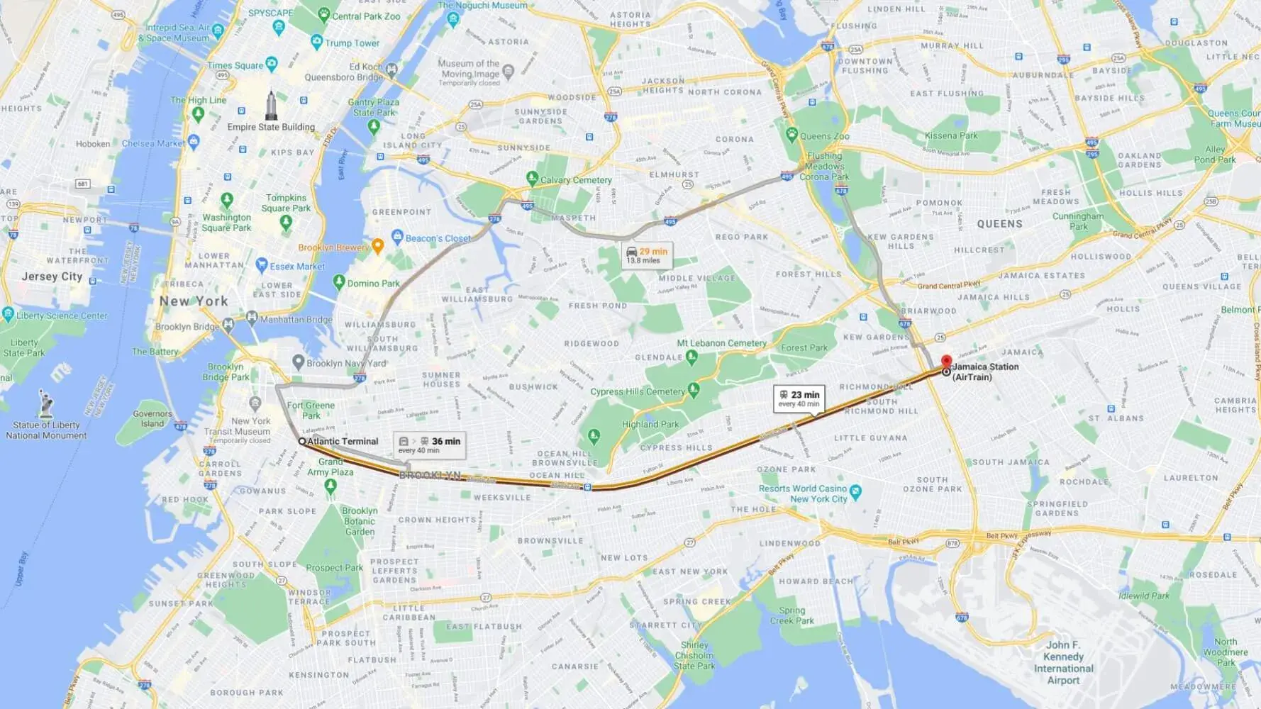 Atlantic Terminal to Jamaica Station