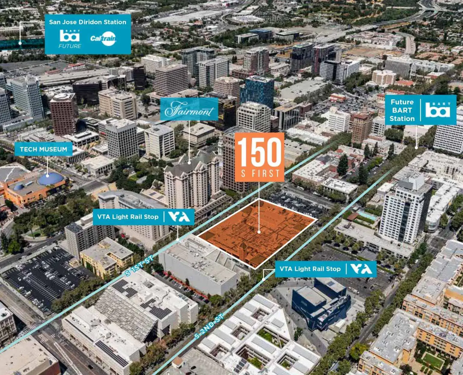 150 South 1st Street San José California Mapa del sitio