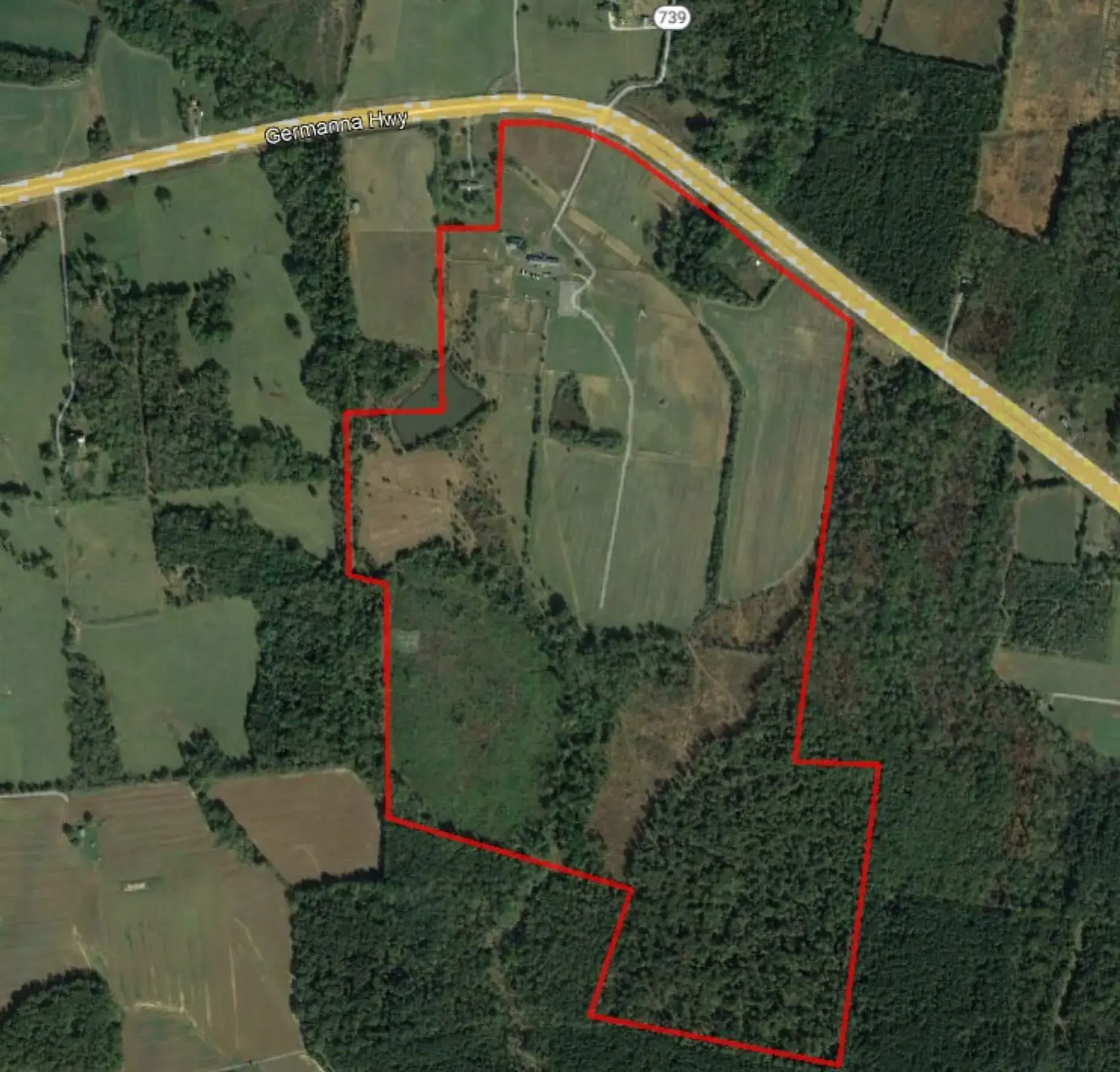 Mapa aéreo de Virginia del condado de Culpeper de AWS Stevensburg de Amazon Web Services