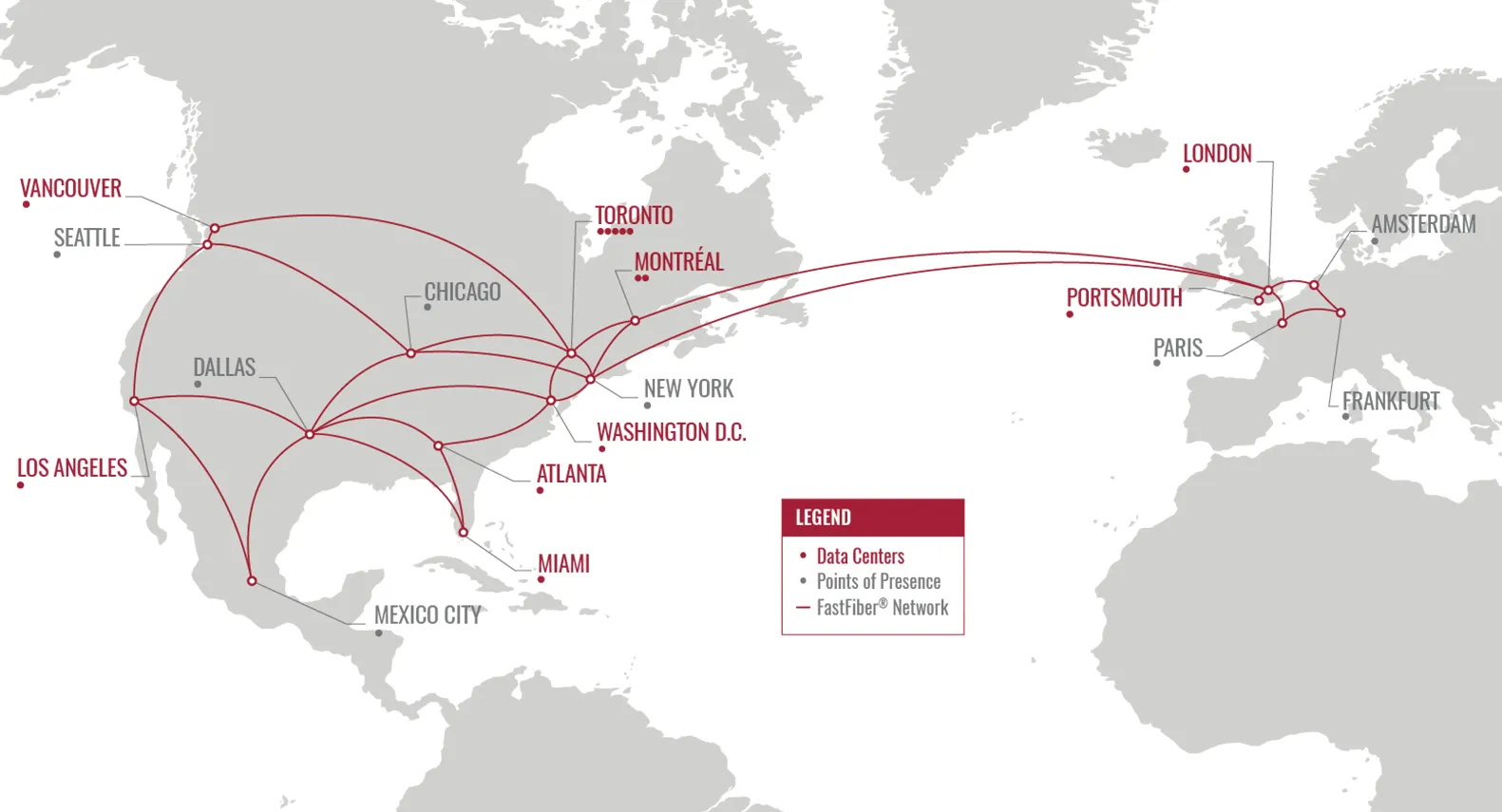 Mapa del Centro de Datos de Aptum Technologies