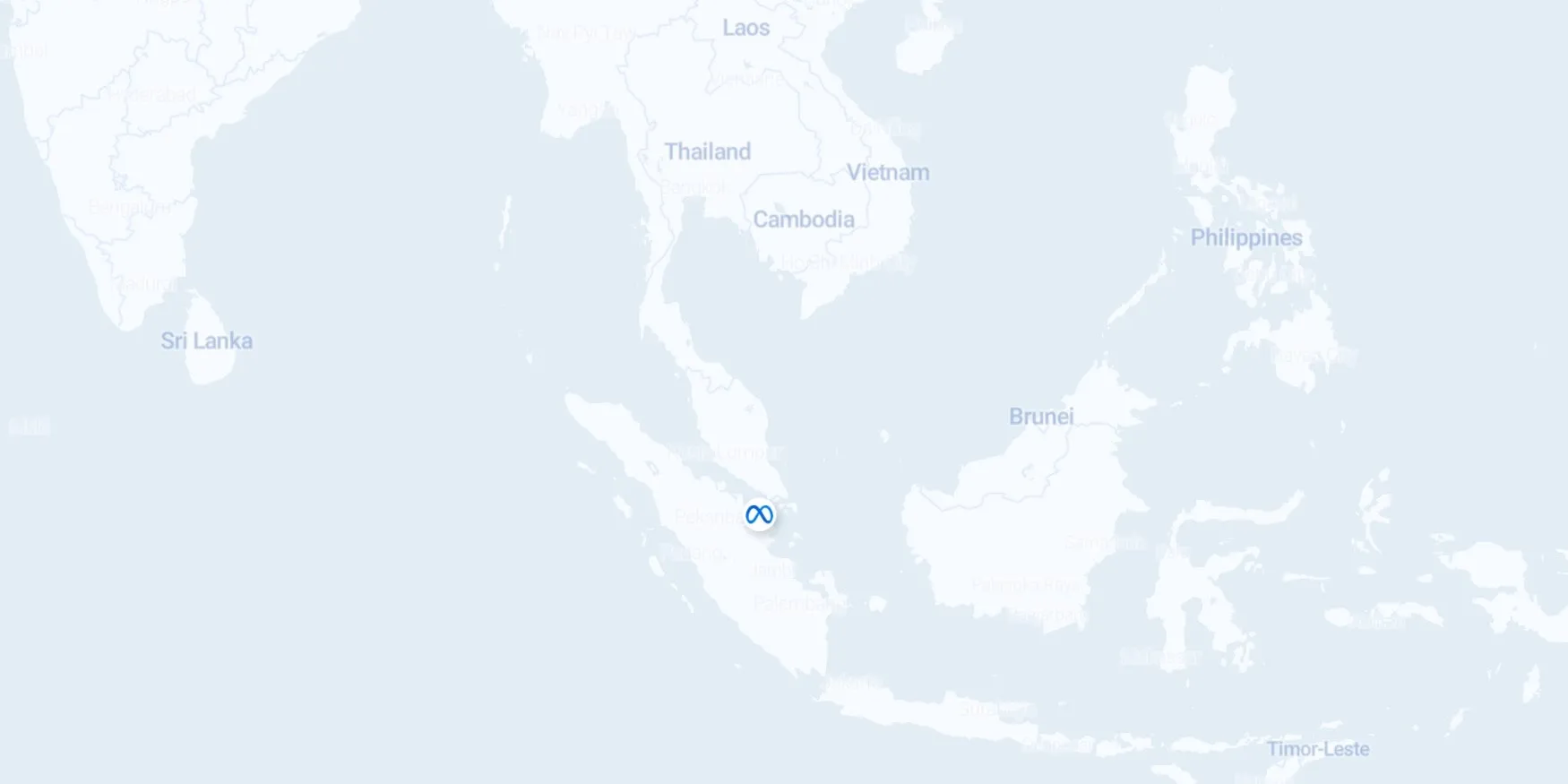 Mapa de infraestructura de ubicaciones de granjas de servidores de Asia-Pacífico