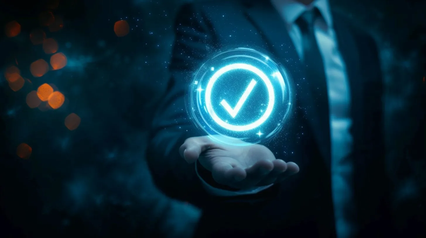 Beneficios y ventajas de la gestión de infraestructura del centro de datos DCIM con icono de marca de verificación