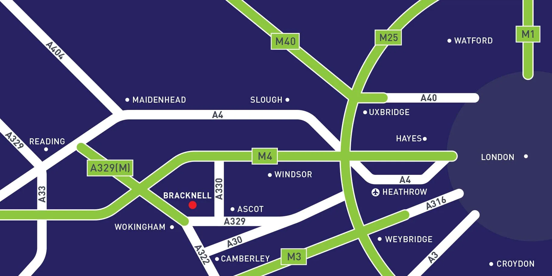 Bracknell Londres Reino Unido Mapa Waterside House