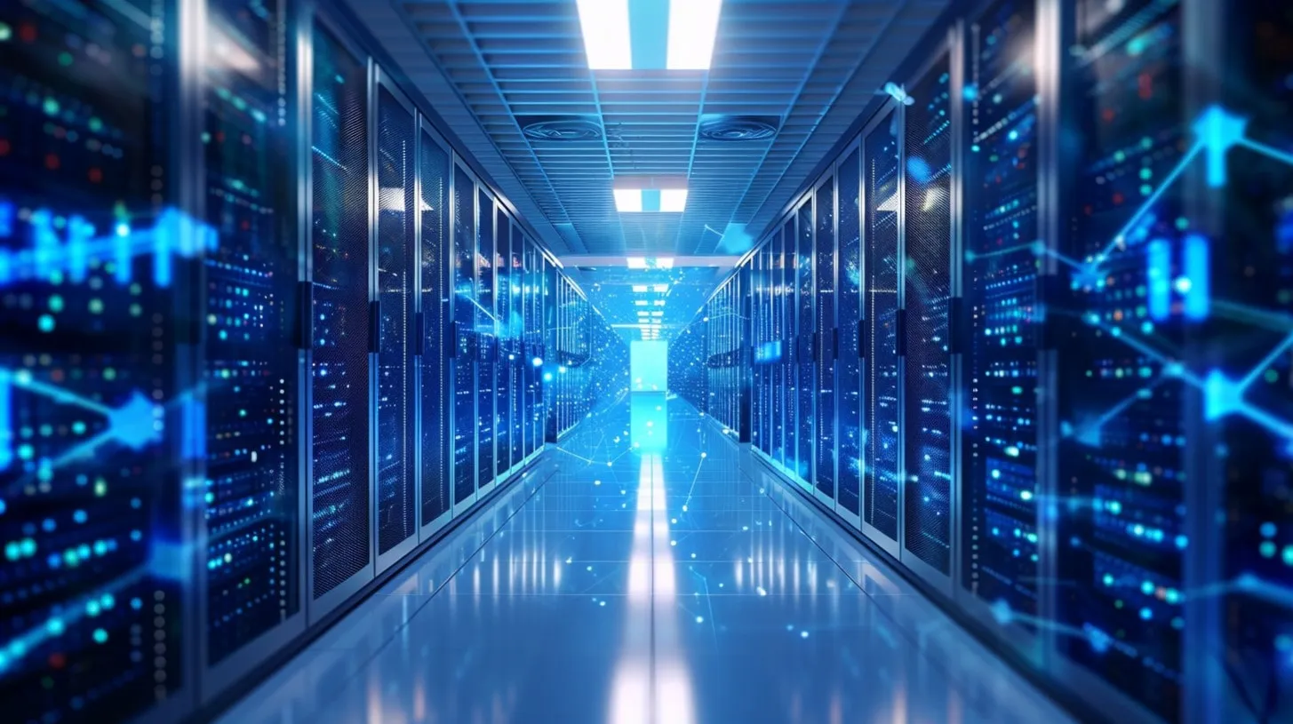 Centros de datos de operador neutral una instalación para colocación se amplía con filas de servidores