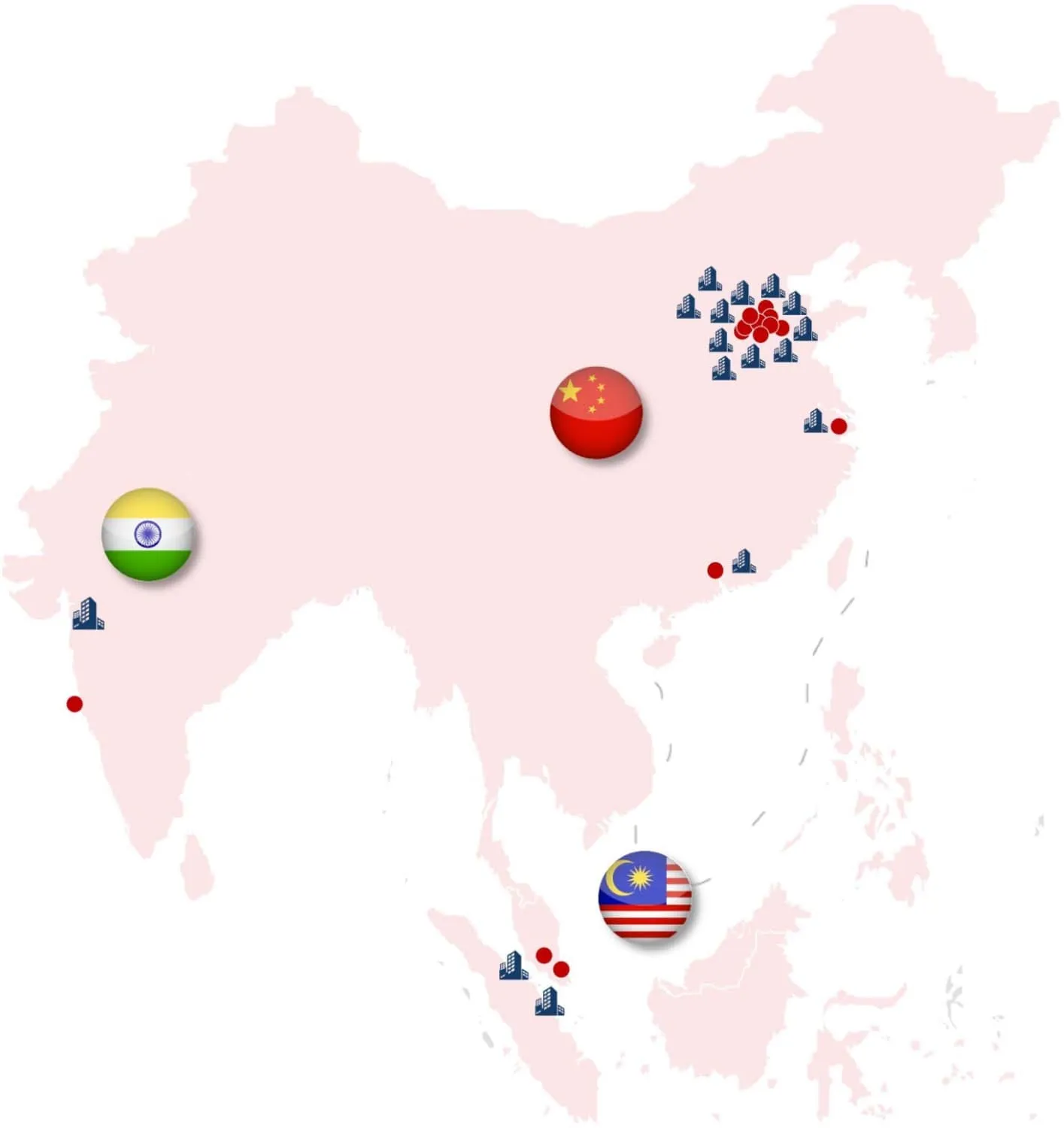 Mapa del Centro de Datos del Grupo Chindata Q3 2021