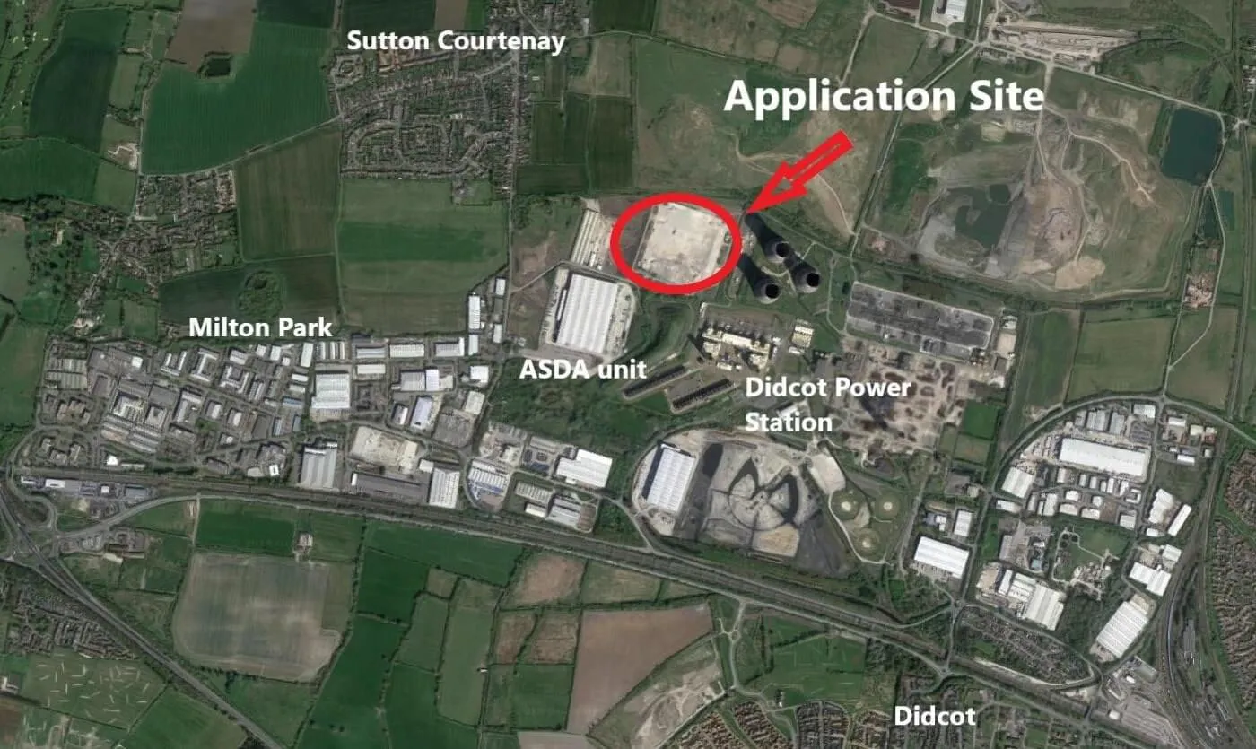 Mapa del sitio macro del centro de datos CloudHQ Didcot