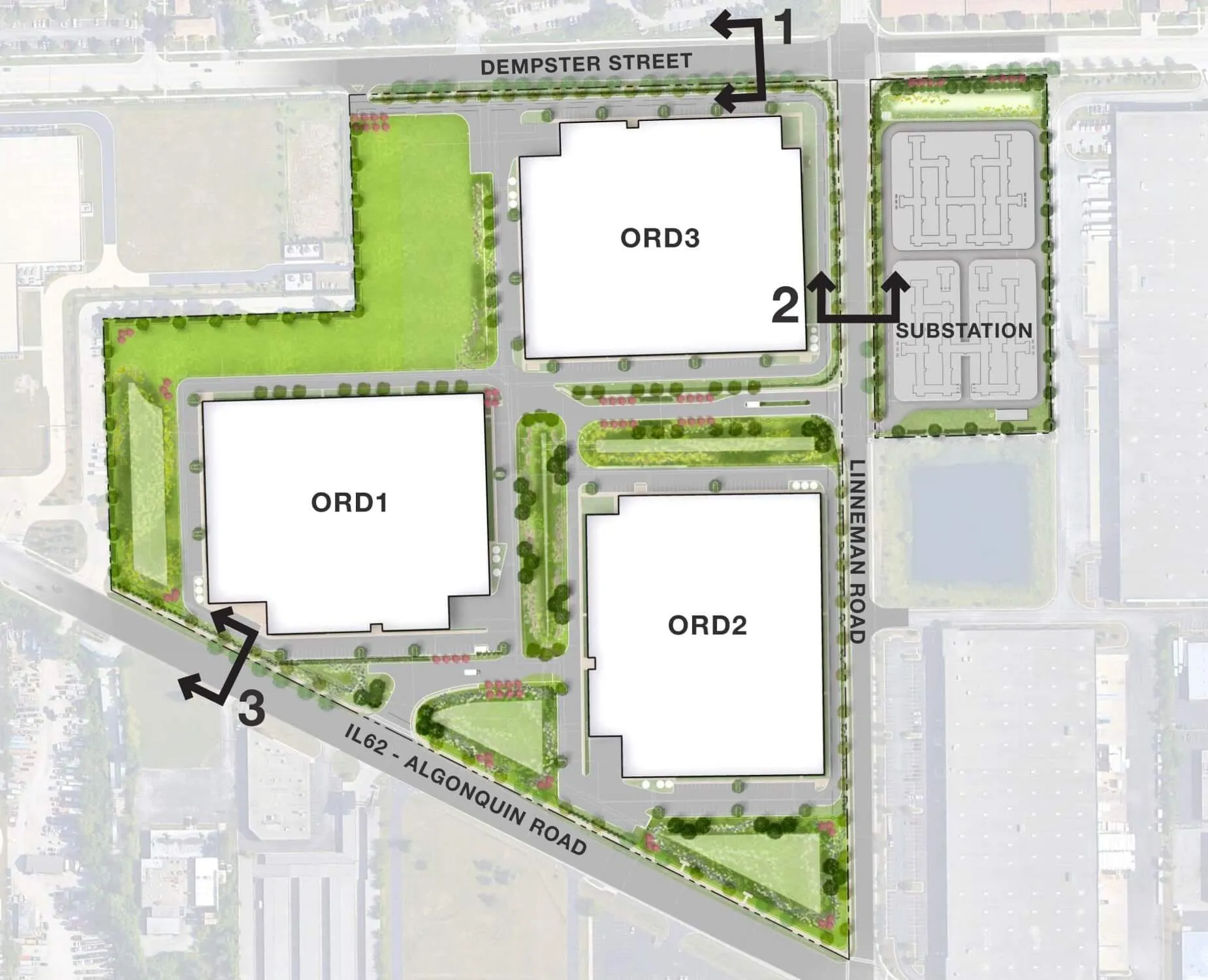 Subestación Mapa del Sitio CloudHQ ORD1 ORD2 ORD3