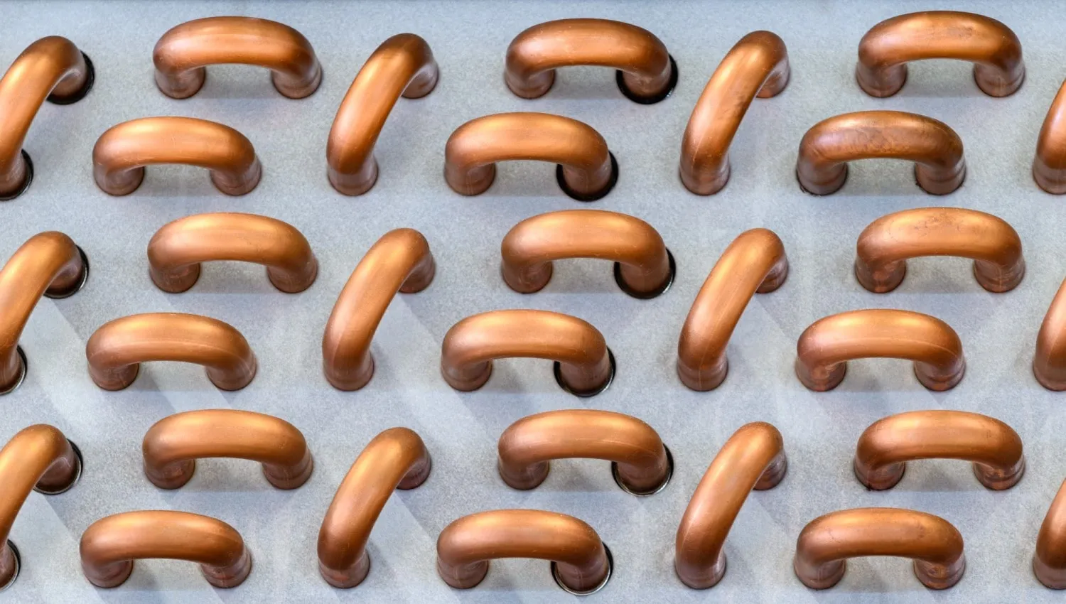 Tubos de cobre doblados en forma de horquilla Serpentines de enfriamiento del evaporador en forma de U Centro de datos de Google