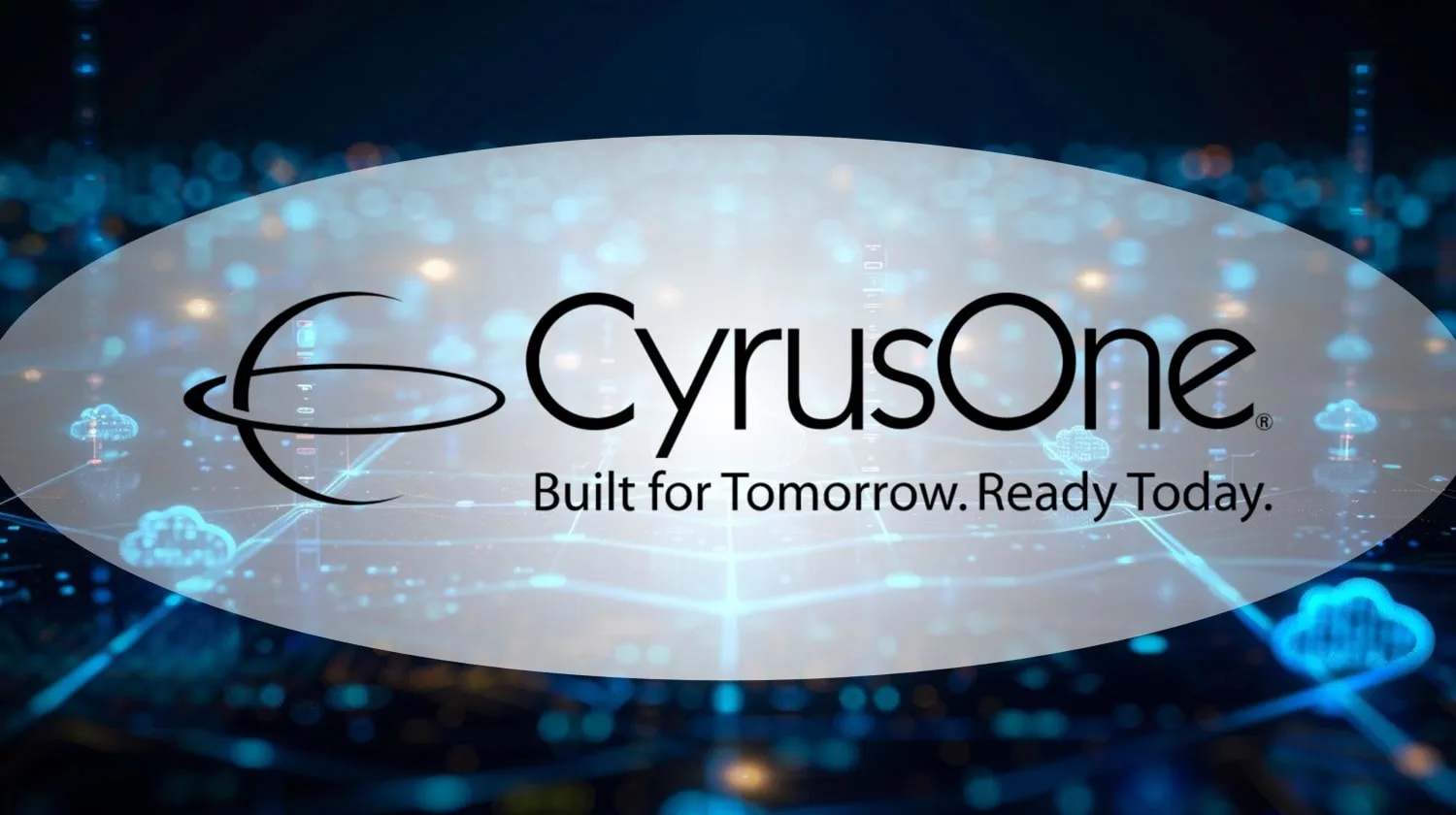 CyrusOne Colocation Provider Fondo de red digital futurista con operaciones Colo