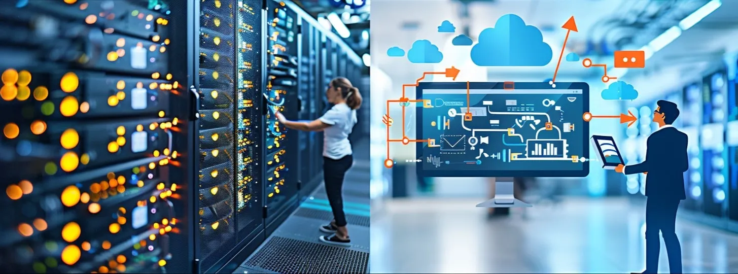 Data Center Professional ajusta la transformación digital de los servidores visualizada con servicios de infraestructura informática