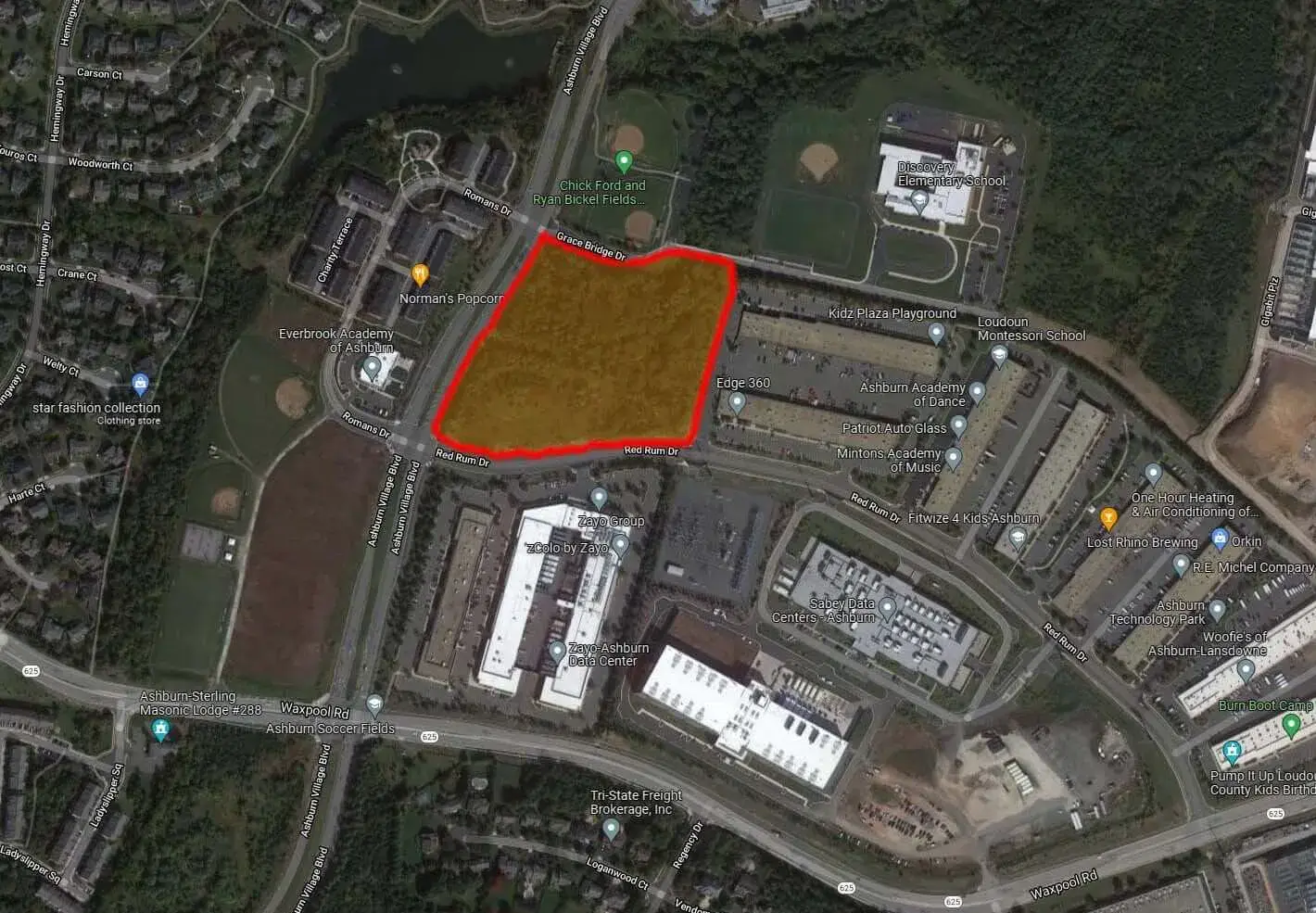 Mapa del sitio DataBank IAD3 Ashburn Virginia