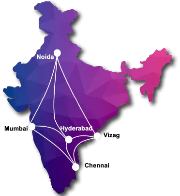 Mapa del centro de datos EdgeConneX India