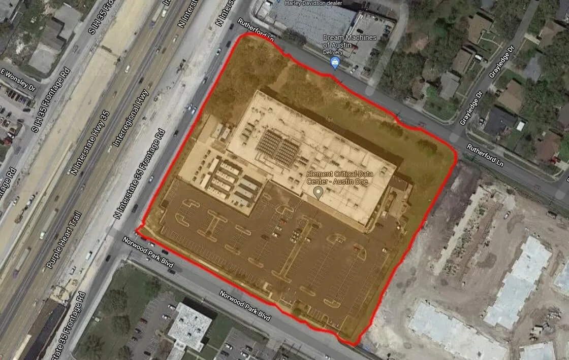 Sitio del centro de datos Element Critical Austin One Texas