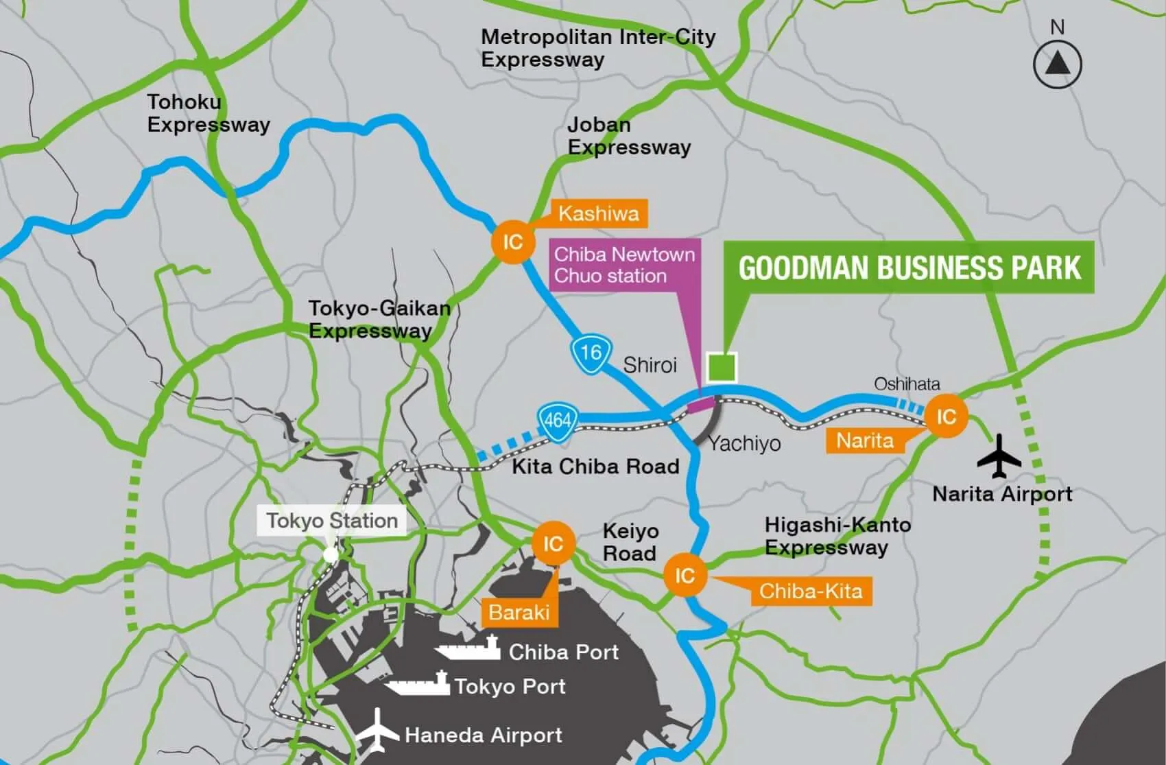 Mapa del Parque Empresarial Goodman