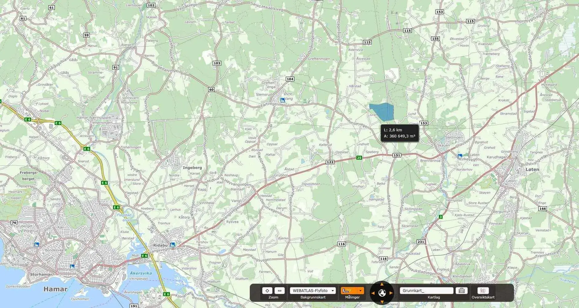 Mapa del centro de datos TikTok de Hamar Noruega