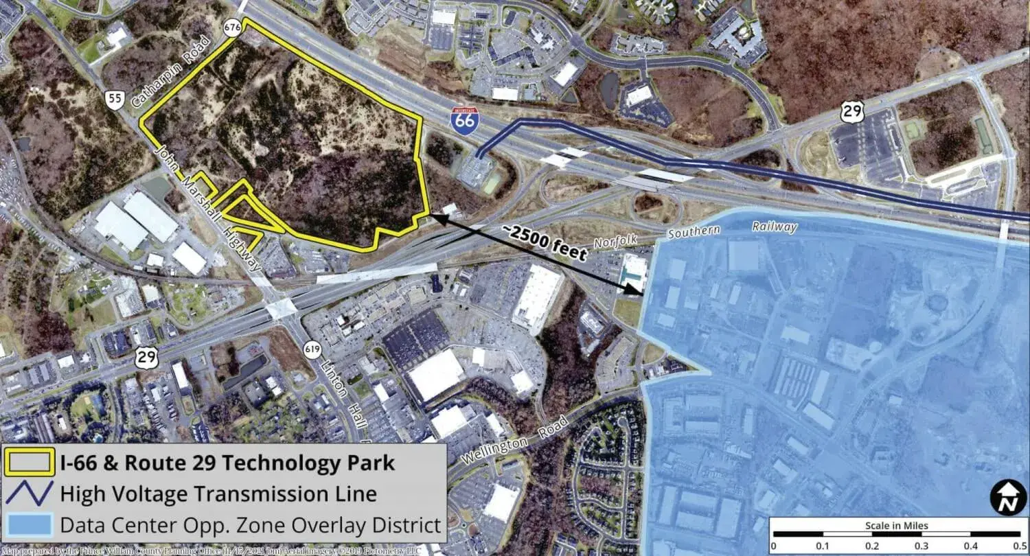 I-66 y Ruta 29 Parque Tecnológico y Distrito de Oportunidad de Centro de Datos