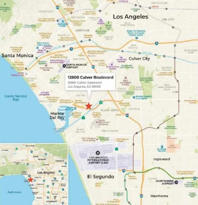 Mapa de 12800 Culver Boulevard Los Ángeles California Data Center