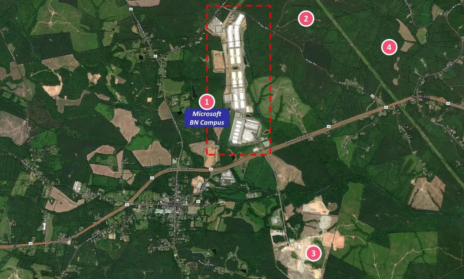 Microsoft Boydton Mecklenburg Virginia Herbert Drive