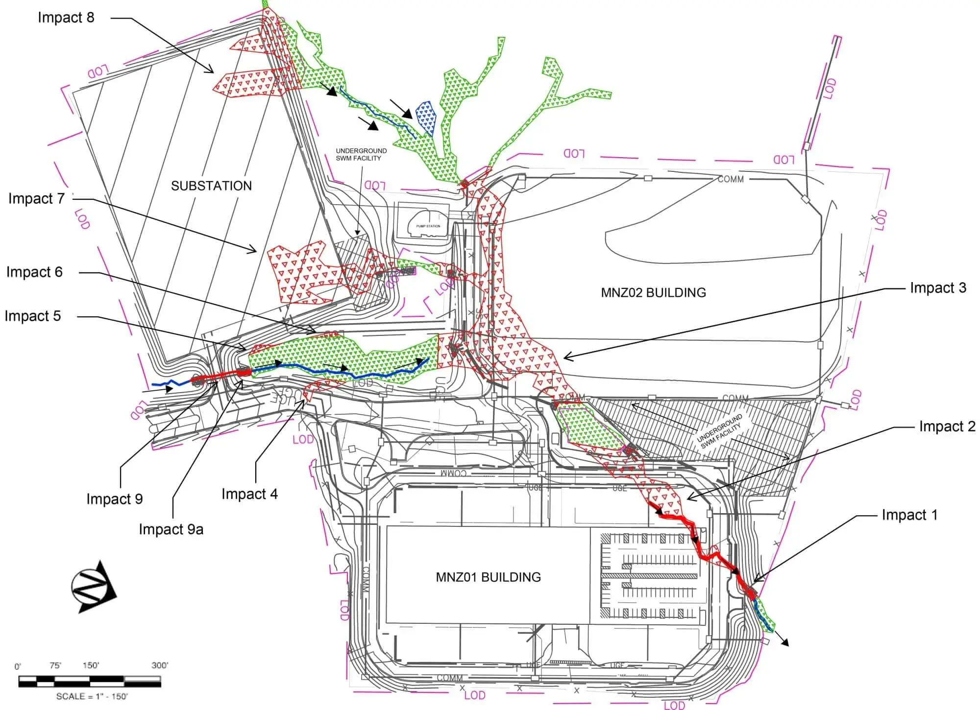 Plano del sitio de Microsoft Manassas Prince William Virginia