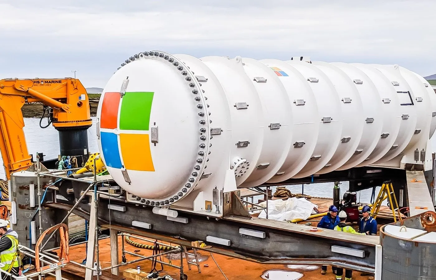 Estructura del buque del centro de datos submarino Microsoft Project Natick Fase 2