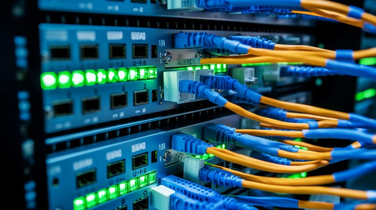 Red que se está Conectando a un Patch Panel Dentro de un Datacenter