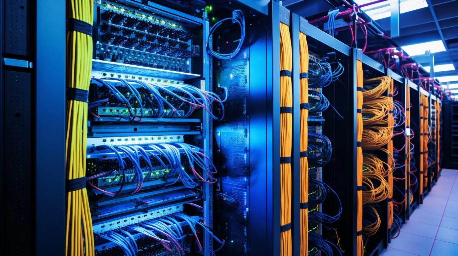 Redes Cable Servidores Rack Data Center Estructura Cableado Sistemas