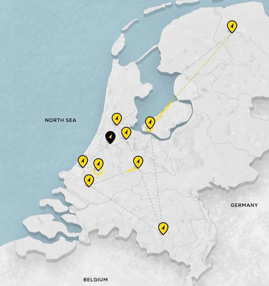 Mapa del centro de datos de Países Bajos NorthC Group DWS
