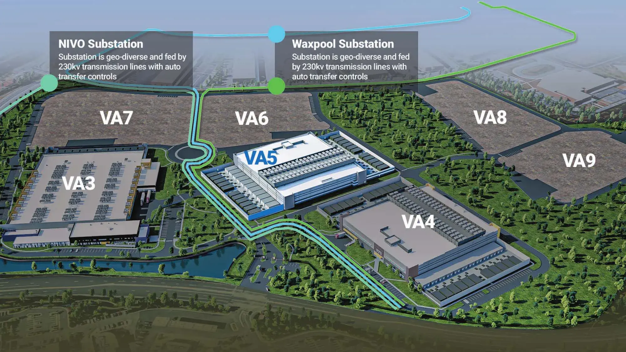 Campus del Centro de Datos NTT Ashburn Virginia