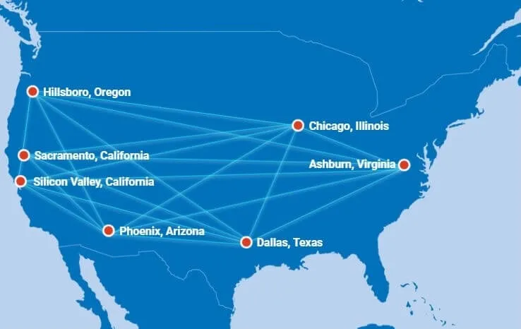 Ubicaciones de NTT Global Data Centers en América