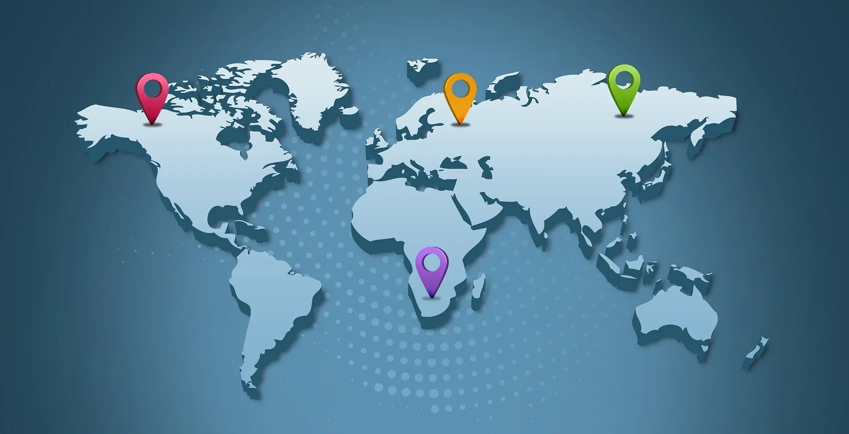 Criterios de selección de Oracle Cloud para la ubicación de un centro de datos con mapa del mundo