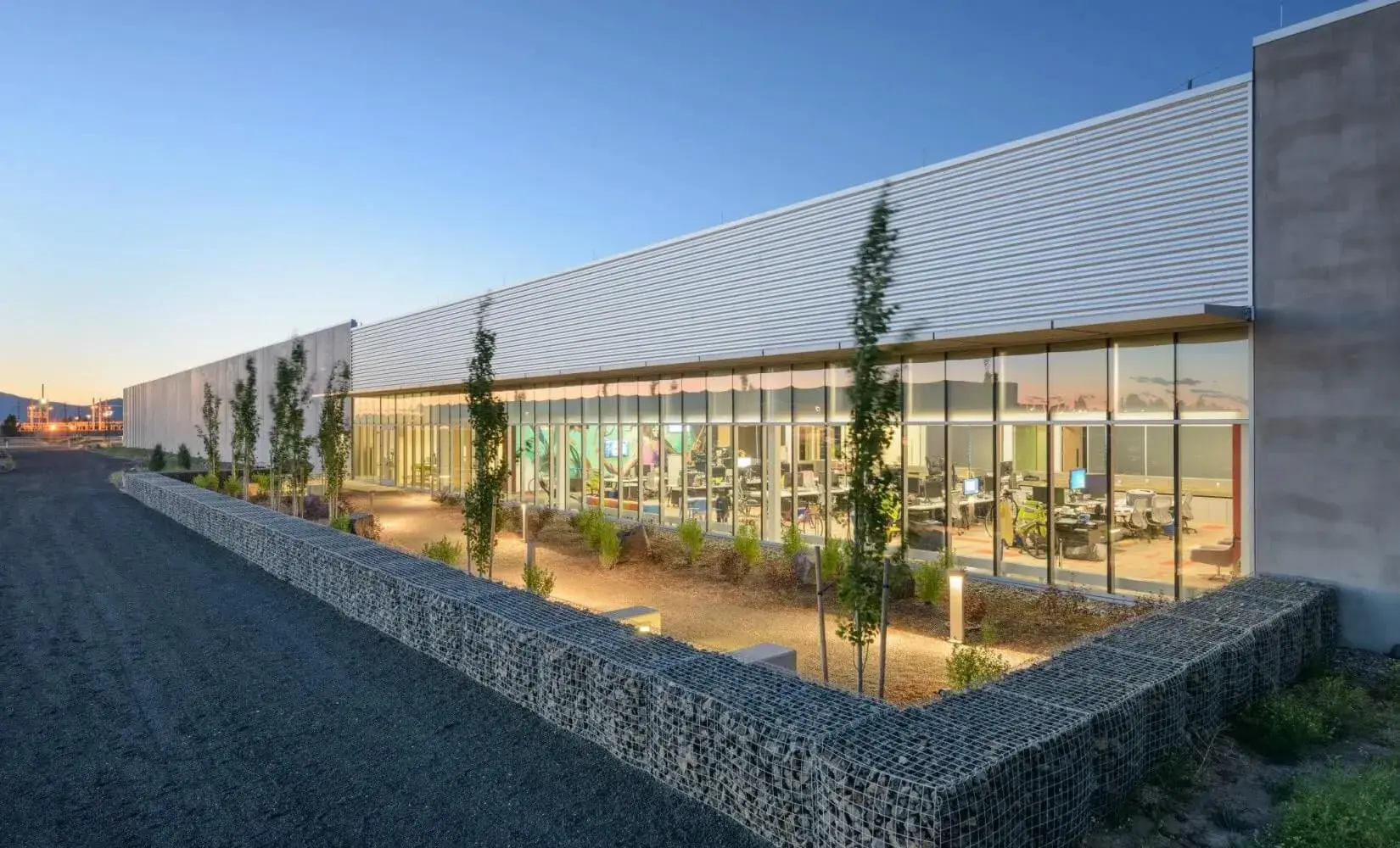 Exterior de la ubicación del edificio Prineville Oregon Meta Datacenter