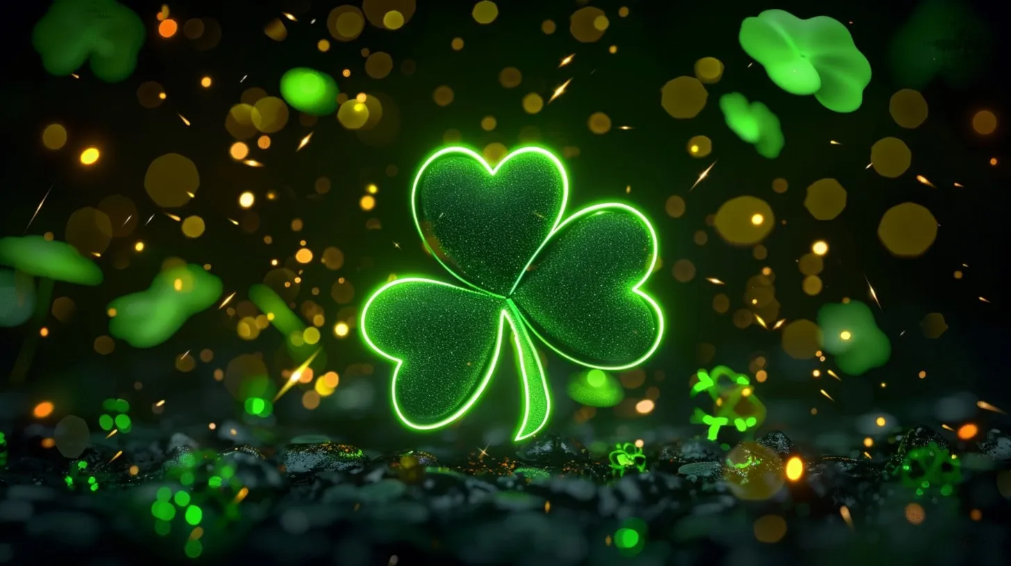 Proyecto Clover TikTok Security Europe representado por un trébol de 3 hojas brillante de color verde neón