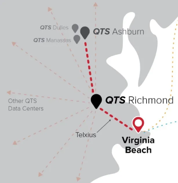 Centros de datos QTS Virginia Beach Richmond Ashburn