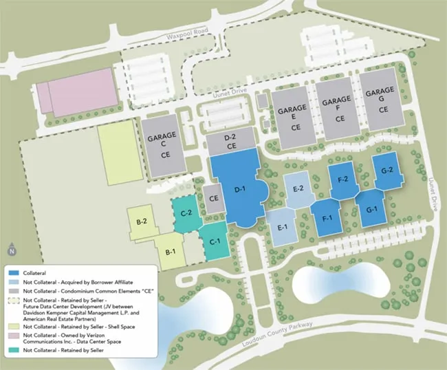 Mapa del sitio Quantum Park Ashburn Virginia