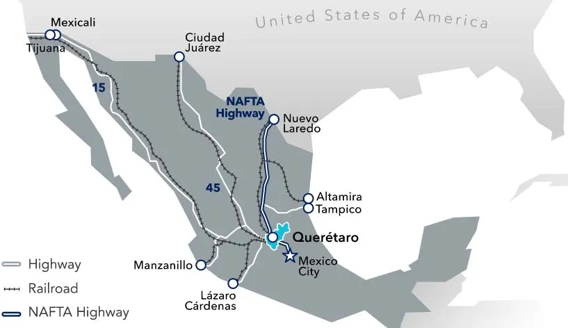 Mapa de la Ciudad de Querétaro México