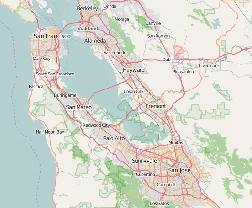 Mapa del Área de la Bahía de San Francisco