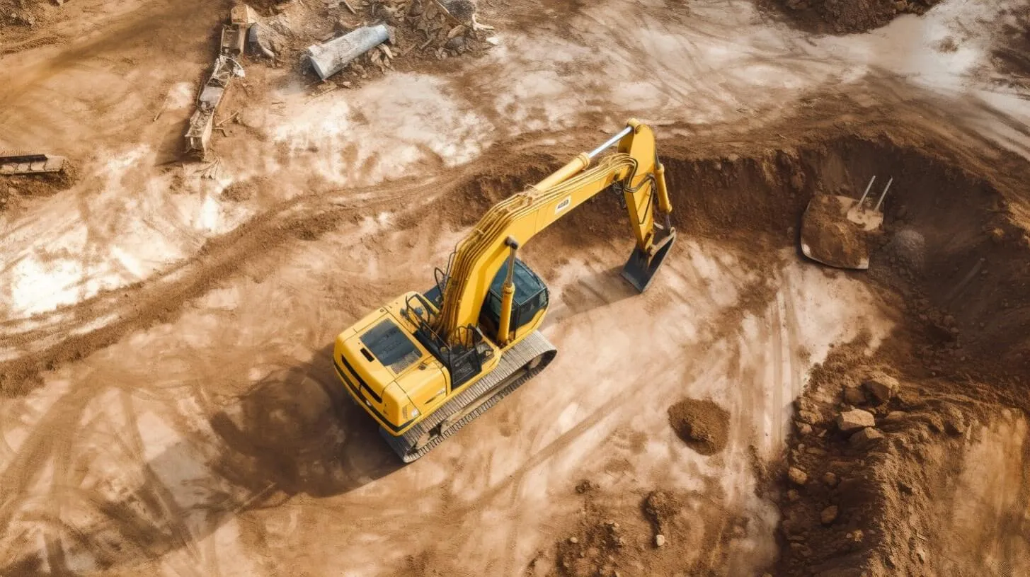 Site Preparation Overhead View Initial Data Center Construction Activity