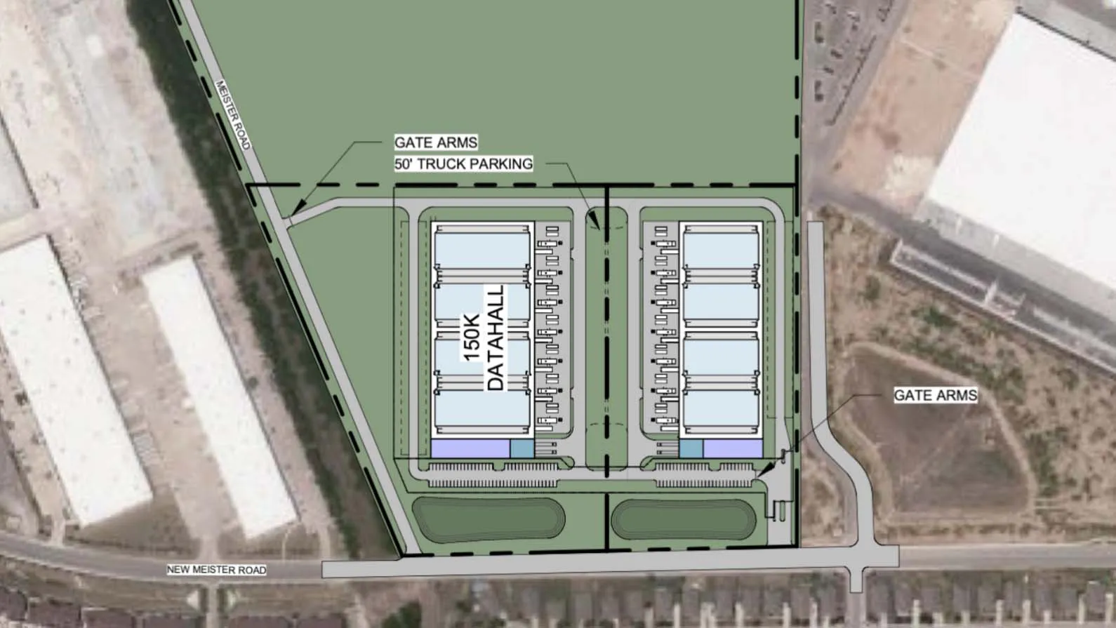 Mapa del sitio del centro de datos Skybox Datacenters Austin I