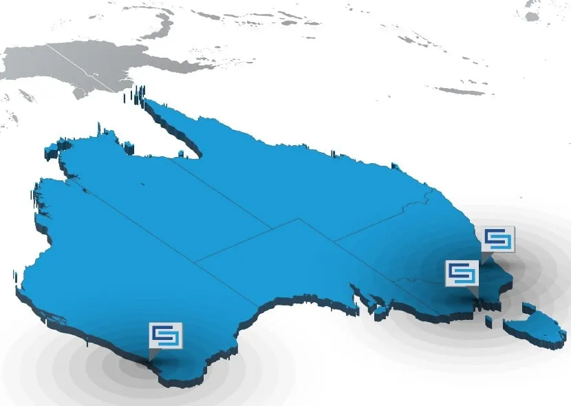 Mapa del centro de datos STACK Infrastructure Hickory Australia