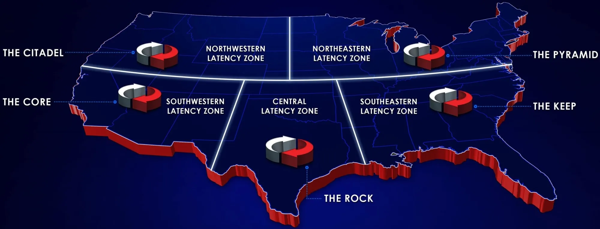 Mapa PRIMES de los campus del centro de datos de Switch Inc