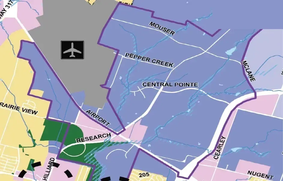 Mapa del Área del Parque Industrial Temple