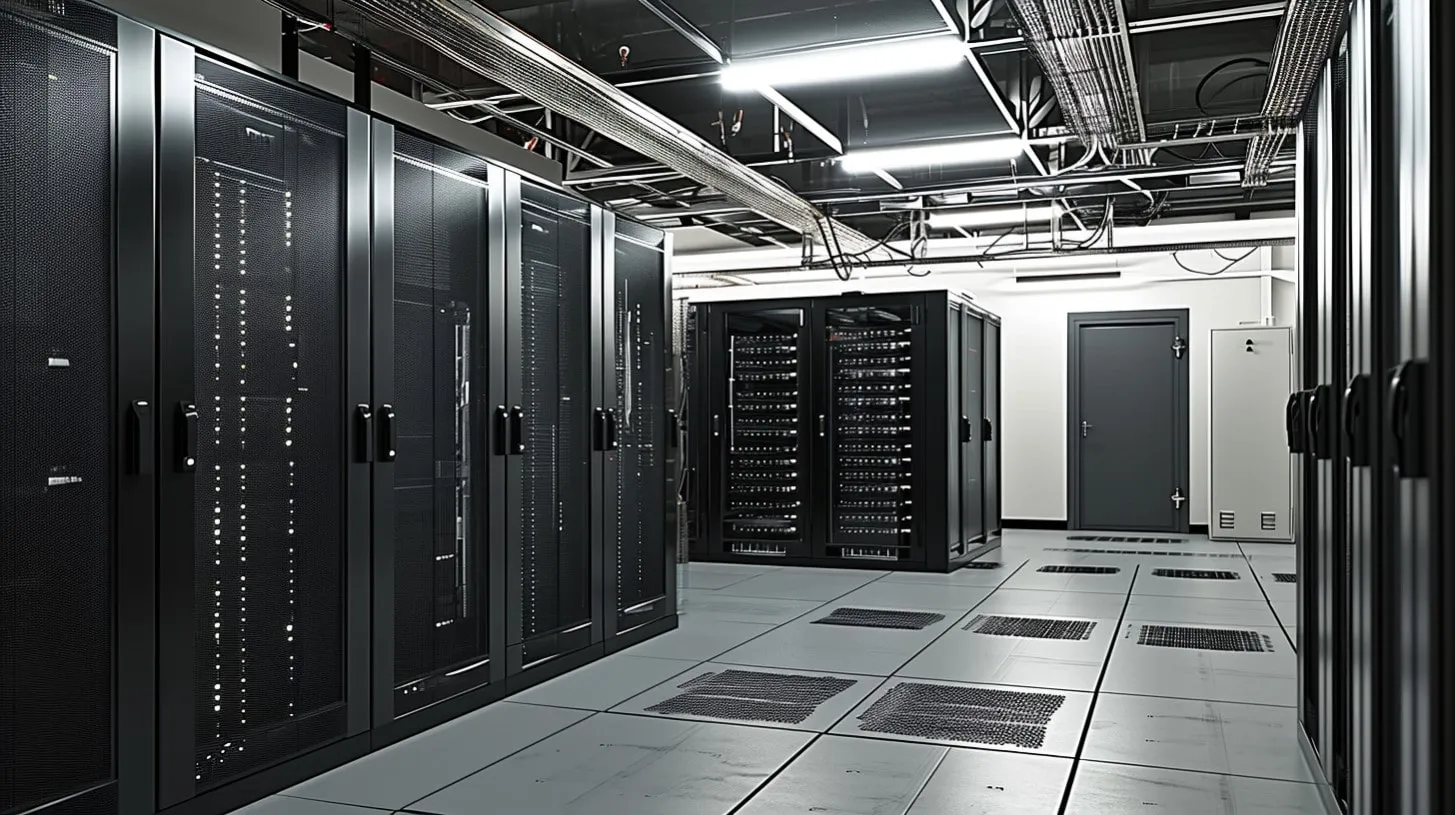 Instalación Tier 1 con Rack de Servidores en Ambiente Compacto con Cables Aéreas