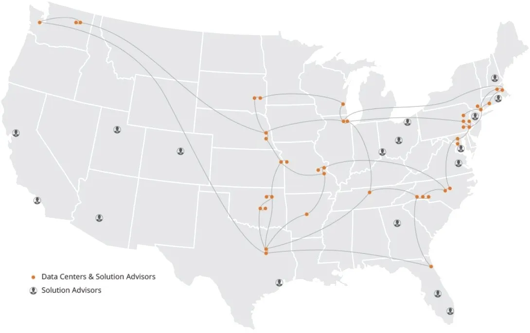 Mapa del Centro de Datos TierPoint