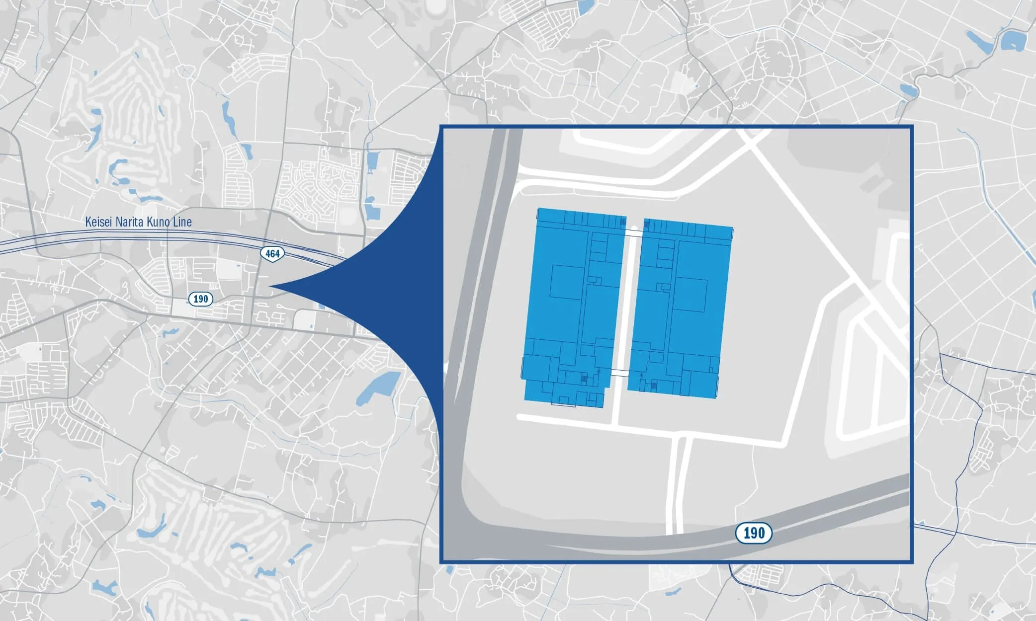 TKY01 Mapa del sitio de infraestructura STACK de Tokio Japón