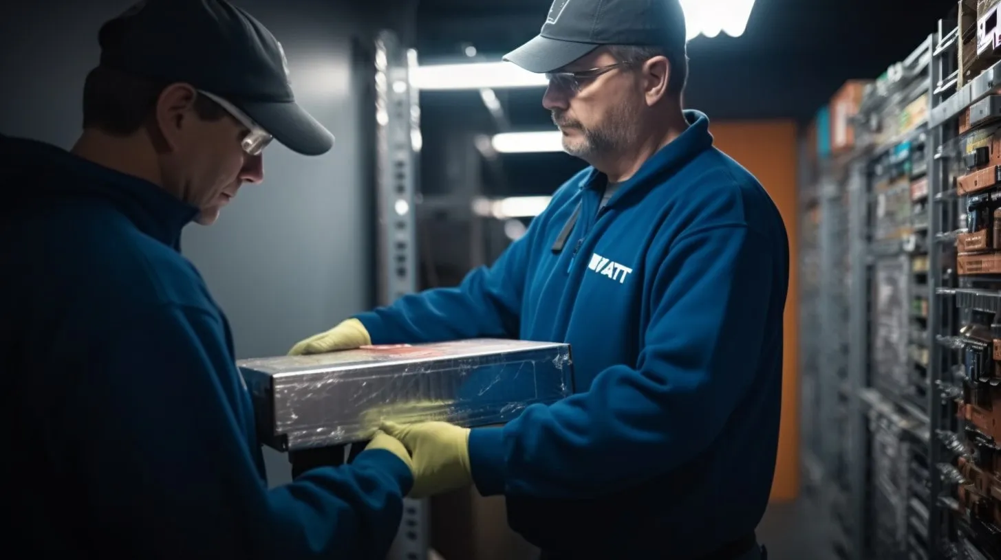 Actividad Hombres Profesionales con Uniformes Manejando Reubicación de Servidores