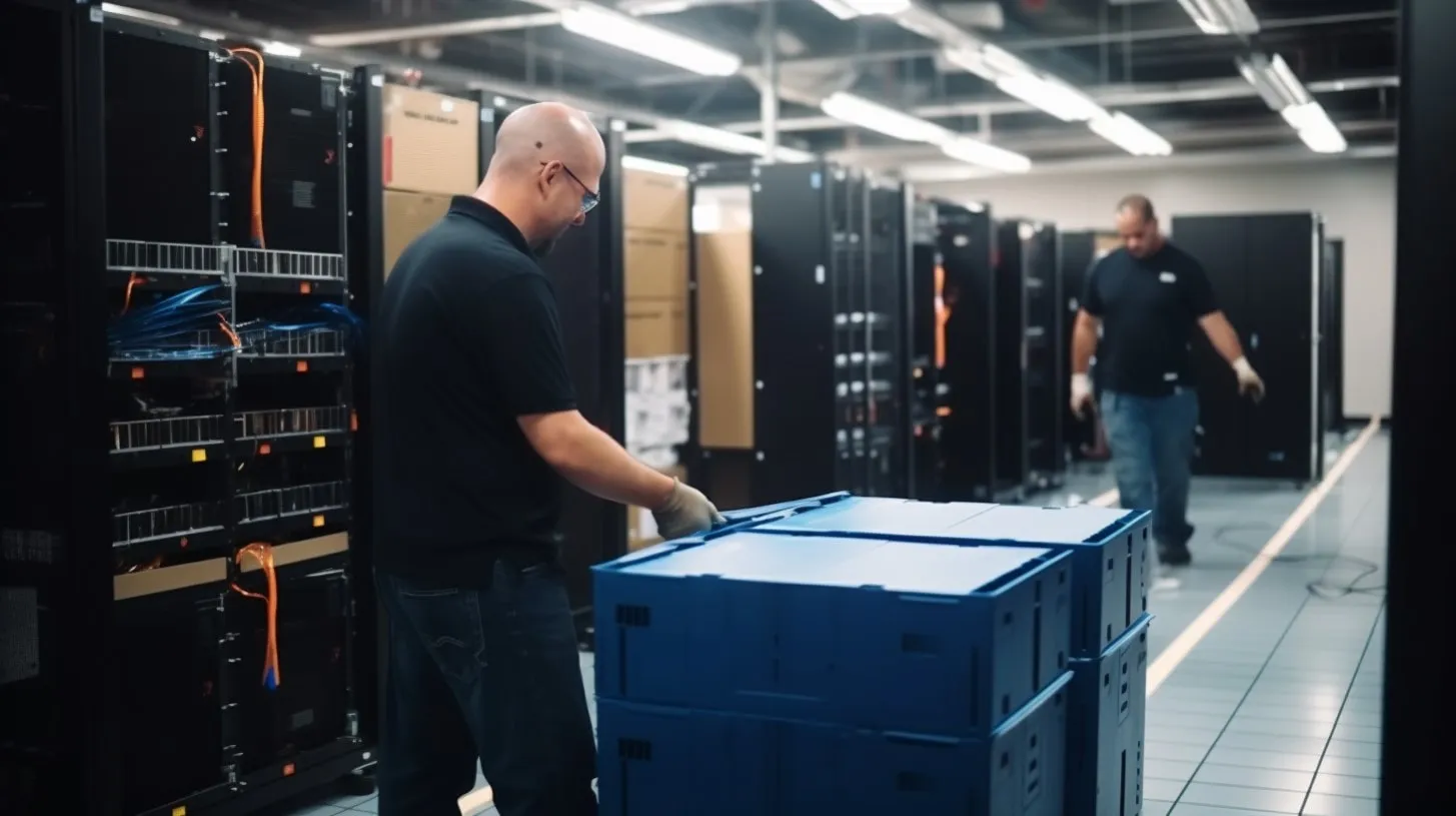 Trabajo en curso para la actividad previa a la reubicación del centro de datos