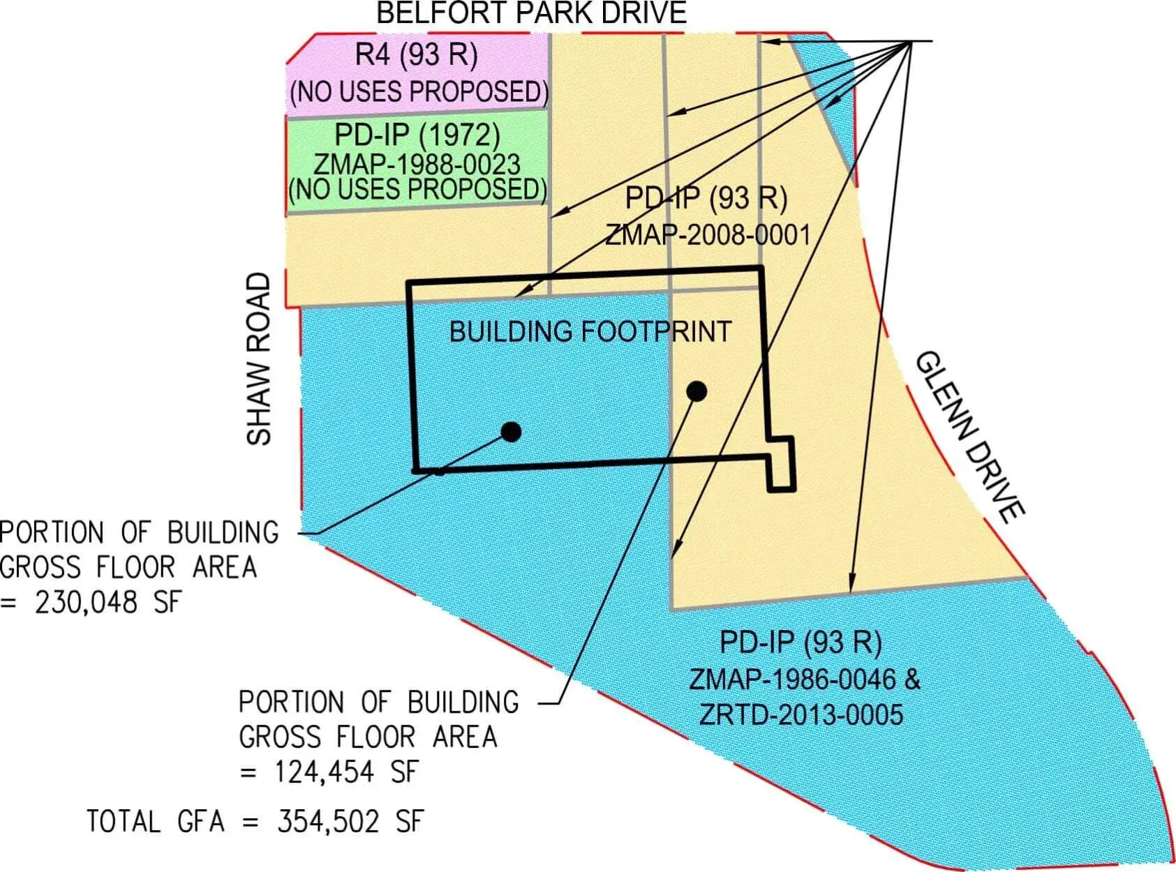 Plano del sitio de Vantage Data Centers VA2 Sterling Virginia