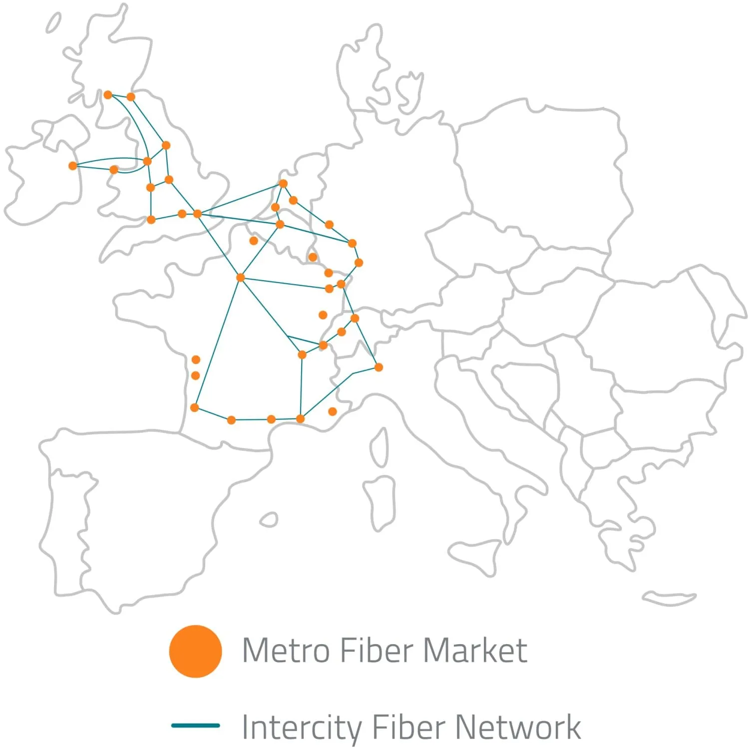Zayo Group Europe Fiber Network Map