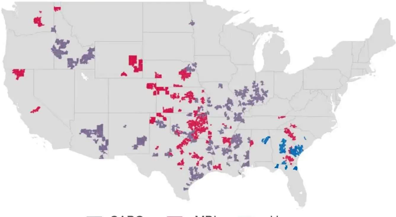 Cable One United States Network Map