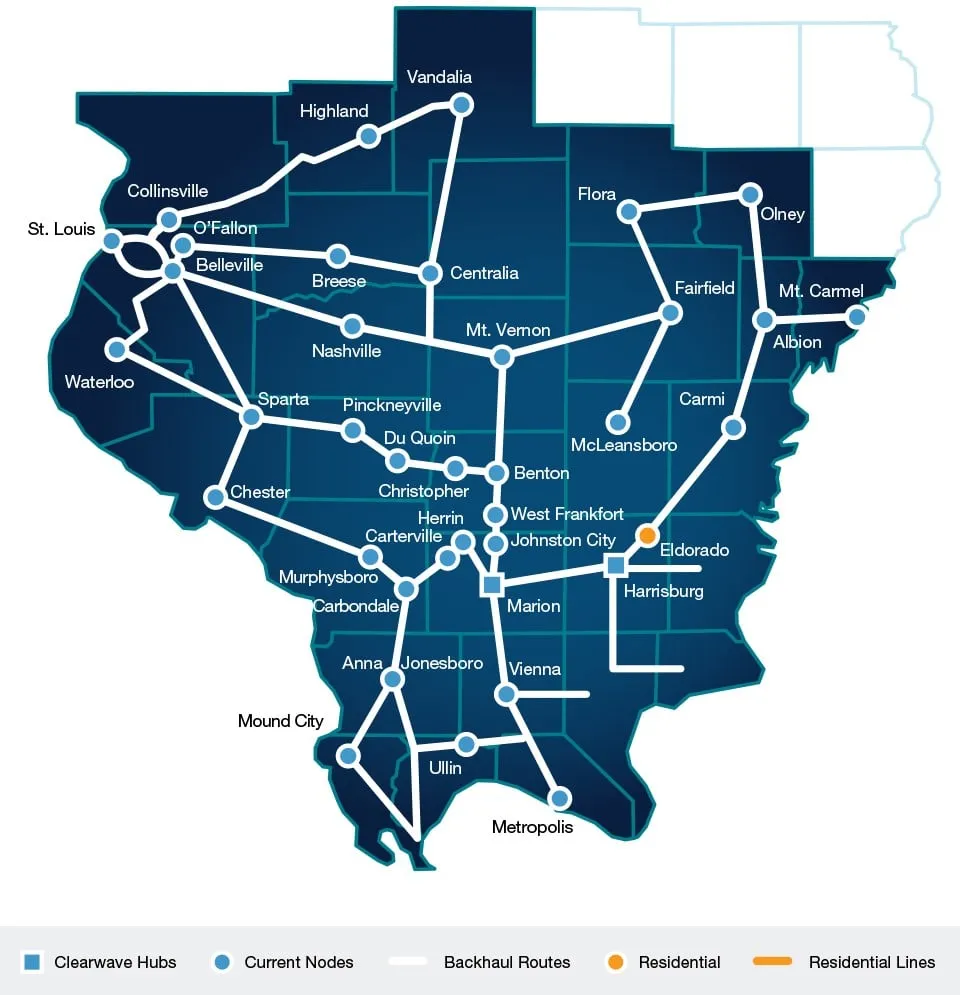 Clearwave Communications Fiber Network Map